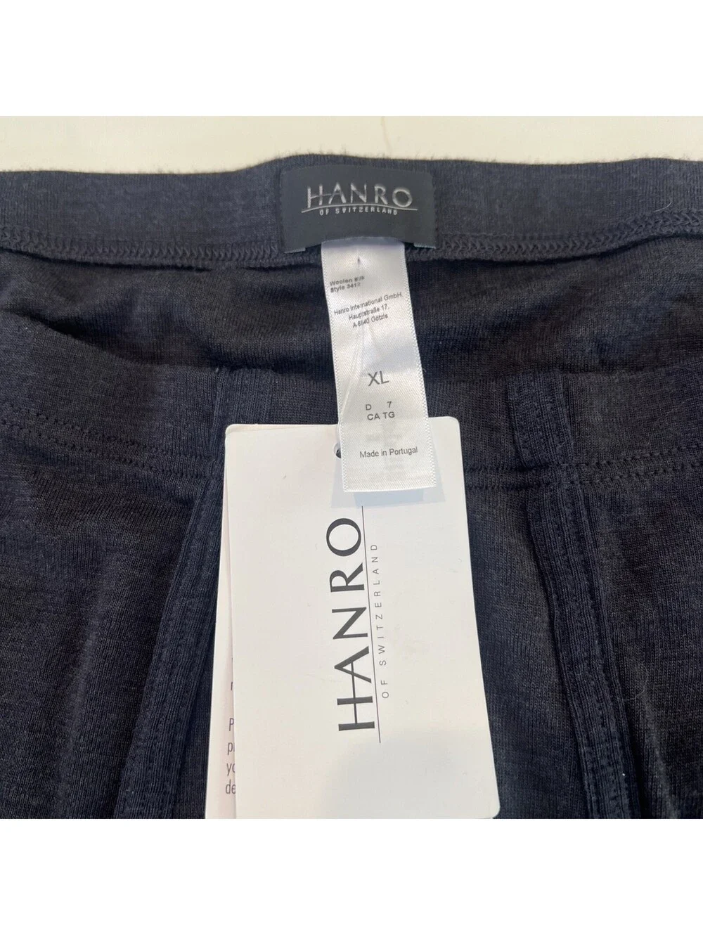 Henro Men’s WOOLEN SILK LONG LEG PANTS Trousers Anthracite Size XL